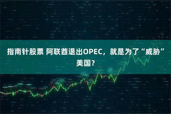 指南针股票 阿联酋退出OPEC，就是为了“威胁”美国？